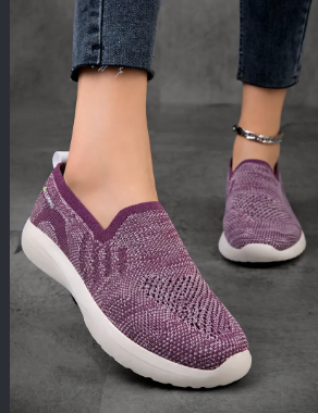 ASICS Women Walking Shoes - White / Lilac