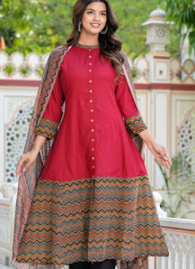 ONLY Women Kurtas - Maroon / Beige