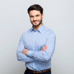 Uniqlo Men Casual Shirts - Blue / Grey