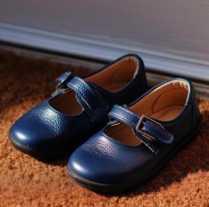 Bata Kids School Shoes - Blue / Red
