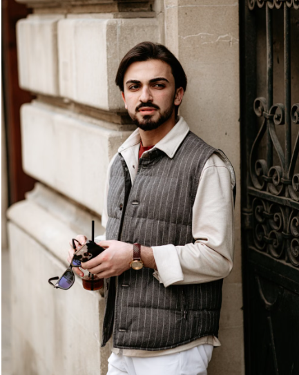 Van Heusen Senior Vests - Navy / Grey