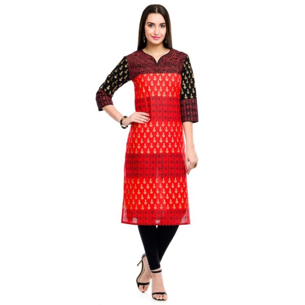 GAP Women Kurtas - Black / Pink