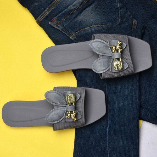 Bata Senior Slippers - Grey / Black