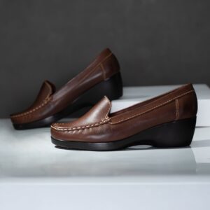 Hush Puppies Senior Support Shoes - Tan / Navy