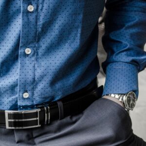 Van Heusen Senior Casual Shirts - Navy / Grey